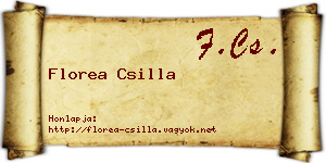 Florea Csilla névjegykártya