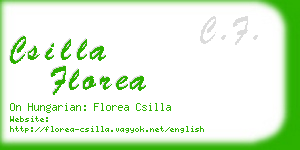csilla florea business card